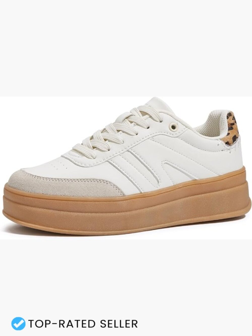 Women's Platform Retro Fashion Sneakers Classic Casual Lace-Up Walking Shoes